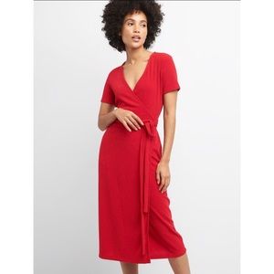 Gap Midi Wrap Dress
